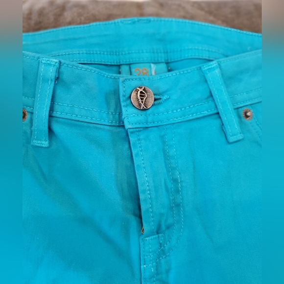 RON HERMAN| Womens colored denim in ocean blue, cigarette straight leg| size 28 - Picture 3 of 8